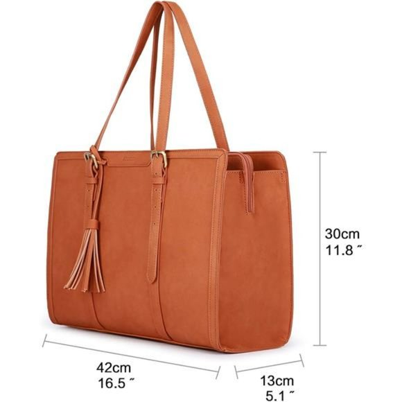 Laptop Tote Fits Up to 15.6 Inch Briefcase for Women - Picture 2 of 3